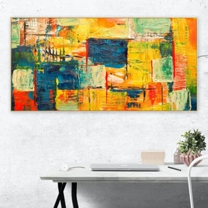 Colorful Abstract Canvas Painting Home Decor Decorative Wall Art Picture Mural - Picture 1 of 6