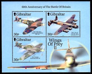 Gibraltar 2000 Wings of Prey - Planes - Birds Mint MNH Miniature Sheet SC 853c C