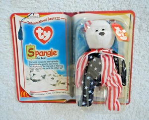 SPANGLE BEAR - 2000 McDONALD PROMOTION - TY TEENIE BEANIE BABY -JUNE 14 BIRTHDAY - Picture 1 of 12