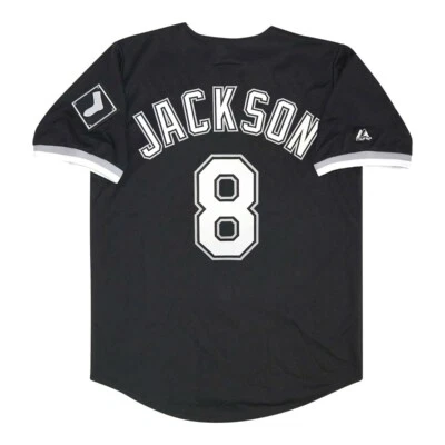 Camiseta deportiva negra alternativa Bo Jackson Chicago White Sox con parche de equipo para hombre (S-3XL) Foto 1 de 4