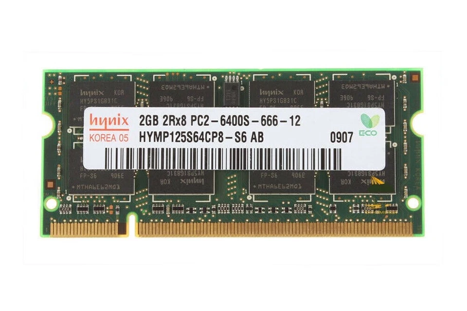 2GB 4GB Hynix DDR2-800MHz 6400S SODIMM Laptop RAM Memory 200Pin - Image 1 of 2