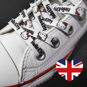 Hello Kitty Shoe Laces 120 150cm Tie Shoes Lace Flat Trainers Boots Shoelaces B - Picture 1 of 1