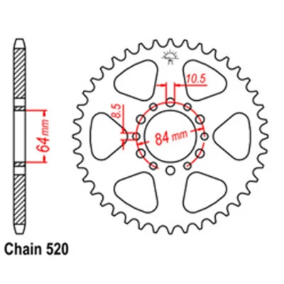 RK 39T Rear Sprocket for Suzuki Trojan 200/DR200SE 1996-2023 - Image 1 of 2
