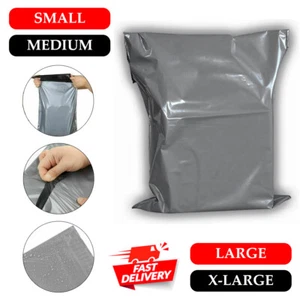 50 MAILING BAGS Grey STRONG Parcel Postage Plastic Post Poly mailer SELF SEAL - Picture 1 of 7