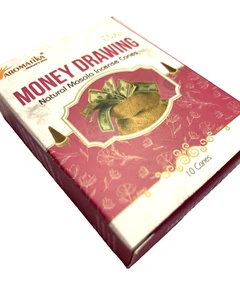 Boite 10 cônes encens Attirer l'Argent Money Drawing Vedic Nat Masala Aromatika - Imagen 1 de 2
