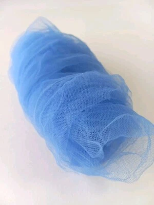 Blue Tulle Fabric Soft Netting Mesh Flowy Remnant Romantic Periwinkle 34x44in. - Image 1 of 4