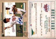 Andy Leer Signed 2010 Grandstand Appalachian League Top Prospects  Card Auto AU