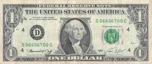 trinary double fancy serial number 1974 C run D district D06606700C 0s 6s 7s - Picture 1 of 2