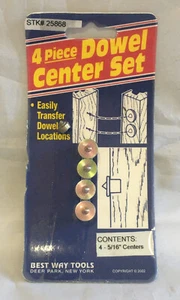 Best Way Werkzeuge 4 Stück 5/16 Dübel Mitte Set 4 Lager # 25868 New Old Stock - Bild 1 von 5