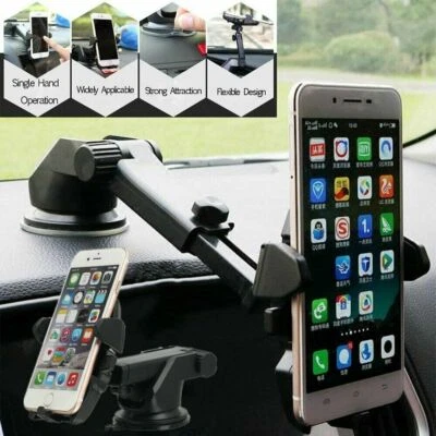 360° Mount Holder Car Windshield Stand For Mobile Cell Phone iPhone Samsung GPS - Image 1 of 4