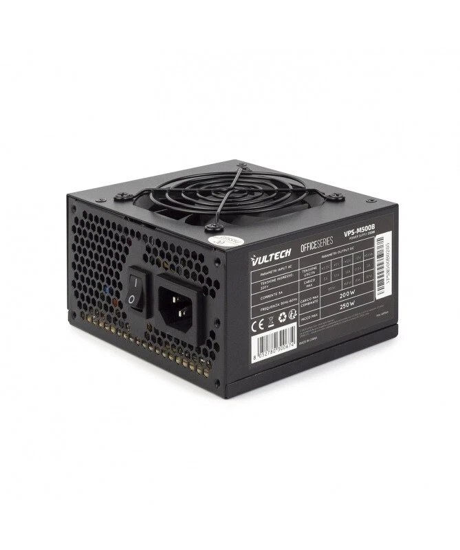 ALIMENTATORE PC MICRO ATX 250W VULTECH VPS-M500B VENTOLA TERMOREGOLATA SATA - Immagine 1 di 2