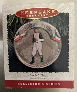 HALLMARK KEEPSAKE SATCHEL PAIGE ORNAMENT ~ 3rd THE BASEBALL HEROES SERIES 1996 - Picture 1 of 2