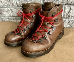 Scarpa Mountain Hiking Boots Men's 8.5 Women's 9.5 Brown Leather Mountaineering - Picture 1 of 19
