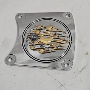 OEM 1985-2006 HARLEY TOURING FLAMES INSPECTION COVER 60585-98 - Bild 1 von 6