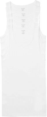 Calvin Klein Men's Cotton Classic 5-Pack Tanks, White, Small - Image 1 of 4