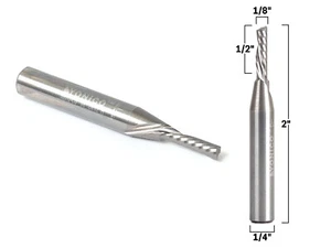 Broca de enrutador CNC de 1/8"" de diámetro flauta en O vástago Yonico 32012-SC - Imagen 1 de 1