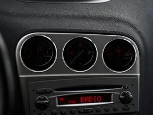 Pour Alfa Romeo 156 2003-2005 Cerclages De Compteur Aluminium Anneaux Chrome x3 - Picture 1 of 8