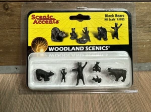 Woodland Scenics ~ HO Scale Animals ~ Black Bears ~ A1885 - Picture 1 of 3