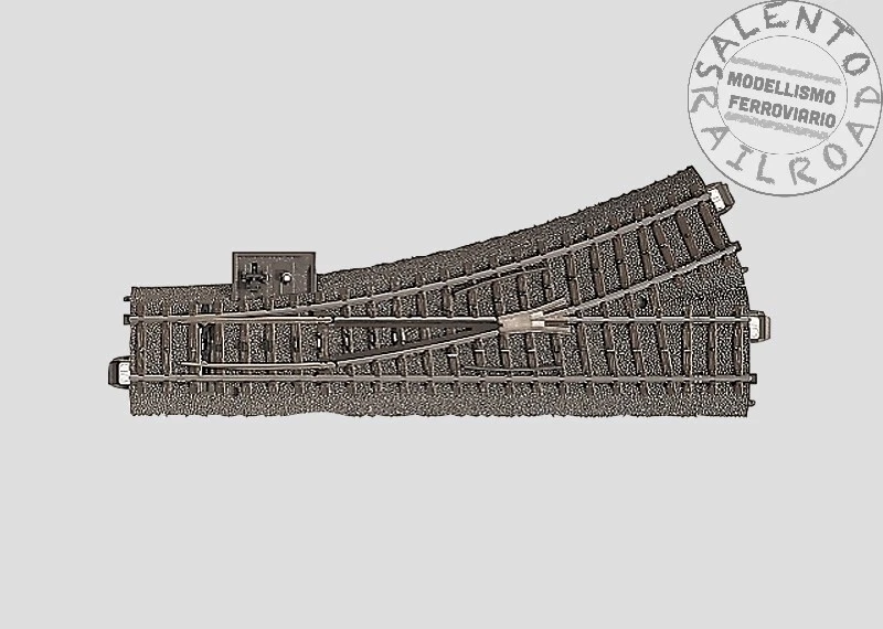 Marklin C 24611 Left Switch with Ballast from 188.3 mm R2 437.5 mm 24.3° - Image 1 of 1