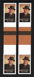 Scott #5555a SIN TROQUELADO Y TROQUELADO August Wilson Vert. Pares con Horiz. Canaletas - Imagen 1 de 1