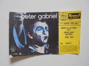 Peter Gabriel Ticket Stub October 25 1983 Espace BASF Balard Paris France - Imagen 1 de 4