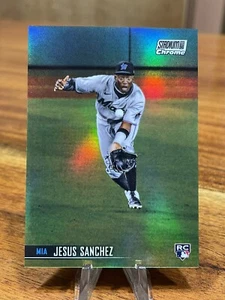 2021 Topps Stadium Club Chrome Refractor #77 Jesus Sanchez - Miami Marlins RC - Picture 1 of 6