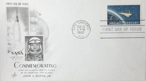 Artcraft 1193 Proyecto Mercury John Glenn 1ª Órbita Americana Atlas Cohete Espacio - Imagen 1 de 1
