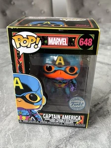 Funko Pop! Captain America 648 Target Exclusive Black Light Marvel Comics Vinyl - Bild 1 von 7