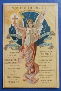 1904 società cattolica di assicurazioni - Verona - calendarietto - Picture 1 of 3