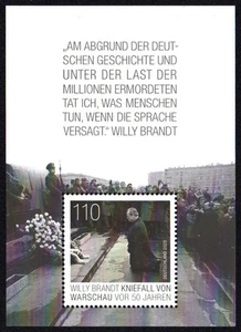 SG63 GERMANY 2020 MS The 50th Anniversary of the Kneeling of Warsaw MNH - Picture 1 of 1