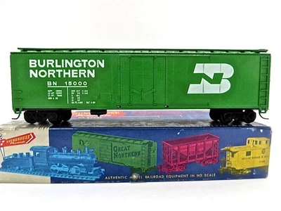 HO Roundhouse 1251 Burlington Northern 50' PD Box Car Upgraded & Boxed Low Ship - Image 1 of 4