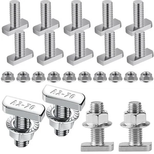Juego de pernos en T M8x20 mm ranura en T perno de cabeza de martillo pernos en forma de T perno deslizante - Imagen 1 de 3
