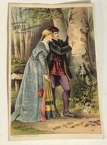 White Sewing Machine Victorian Trade Card  VTC1 - Picture 1 of 3