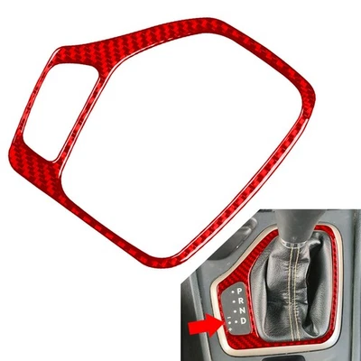 Carbon Fiber Red Gear Shift Panel Cover Trim For Jeep Cherokee 2014-2018 - image 1 of 4