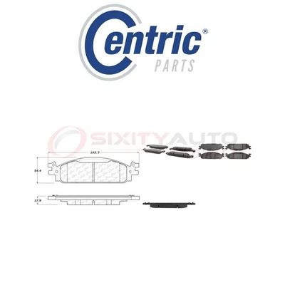 Centric C-TEK Ceramic Disc Brake Pads for 2011-2012 Lincoln MKS 3.5L 3.7L V6 vl Foto 1 de 4