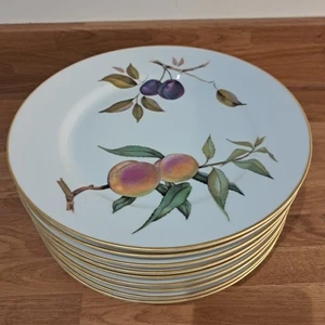 Royal Worcester Fine Porcelain EVESHAM GOLD Set Of 9 Dinner Plates 10" Joblot - Picture 1 of 24