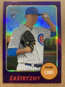 2017 Topps Heritage Purple Chrome Refractor Rob Zastryzny THC-537 RC Cubs - Picture 1 of 2