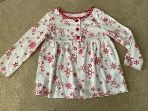 FOR GIRLS American Girl Bitty Baby Warm Wishes Pajama Shirt Snowflakes Size 3 - Picture 1 of 5