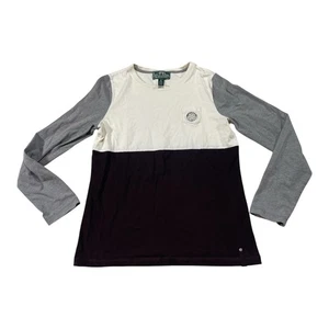 Lauren Active Ralph Lauren Langarm Hemd Damen Medium Baumwolle Color Block S2 - Bild 1 von 4