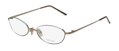 NEW VERA WANG V04 EYEWEAR HALF-RIM YG METAL CAT EYE 49-18-135 GOLD JAPAN WOMENS