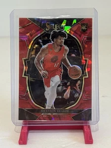Shaedon Sharpe 2022-23 Select Rookie Concourse Red Ice Prizm RC #71 Blazers - Picture 1 of 2