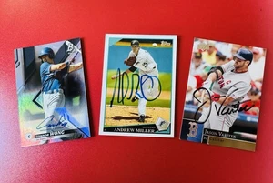 MLB Auto Bundle: Connor Wong Andrew Miller & Jason Varitek - Picture 1 of 5