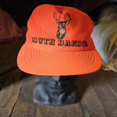 South Dakota Blaze Naranja Camuflaje Caza Vintage Snapback Sombrero Foto 1 de 4