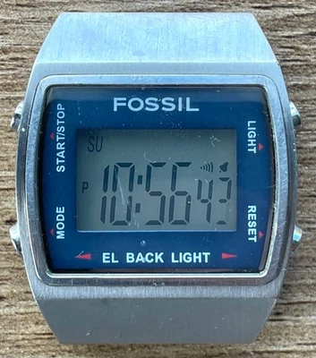 Fossil Digital Vintage Mens Wristwatch JR-8859 New Battery- Working READ - Image 1 of 4