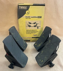 Set x 4 Thule 874 H2GO Saddles Kayak Canoe Roof Rack Mount Carrier SquareBar - Bild 1 von 12