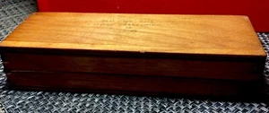 VERY OLD Sharpening Stone in Fitted Dovetailed Wooden Box 2 Sided Coarse +Fine - Picture 1 of 11