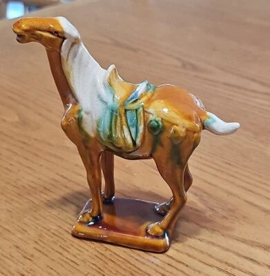 Vintage Chinese Tang Dynasty Style Imperial Sancai Tri-Glaze War Horse Sculpture - Image 1 of 4