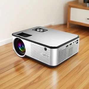 Giaomar 5G WiFi Projector Bluetooth Colorful 720P Full HD Projector White NIB - Picture 1 of 2