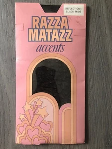 Razza Matazz Accents Pantyhose - Reflections - Black Mids - Picture 1 of 4