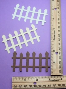 🩷10 FENCE paper cardstock paper die cut embellishments - Picture 1 of 15
